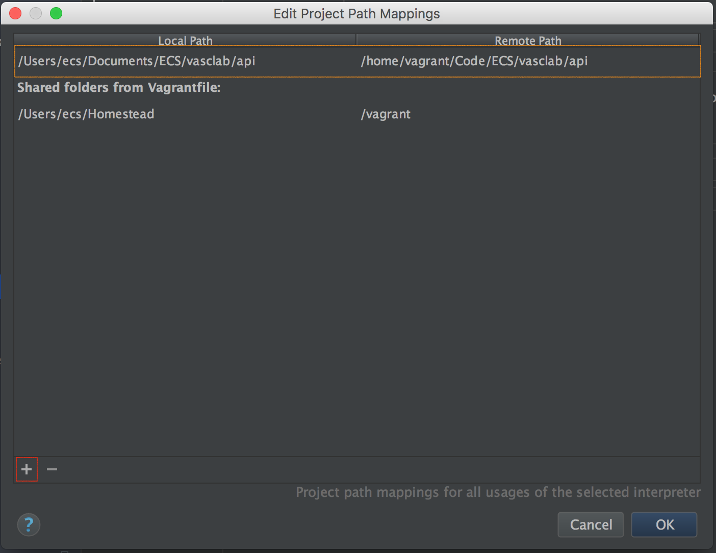 PhpStorm PHPUnit Path Mappings